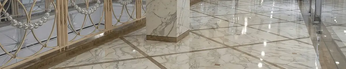 Beautiful marble floor professionally installed in Lakeland, FL